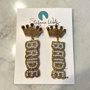 “Bride” Beaded Earrings